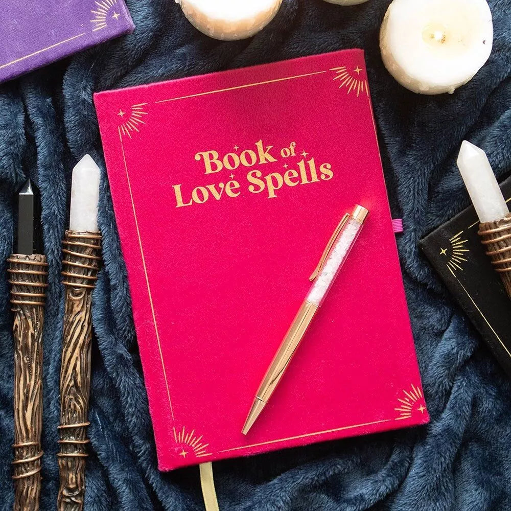 Book of Love Spells Journal met rozenkwarts pen