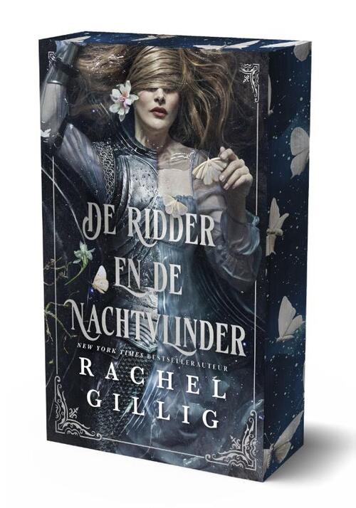 Luxe slipcase van De Ridder en de Nachtvlinder door Rachel Gillig. Fantasy boek. Nederlands. Kopen bij Plotlijn.