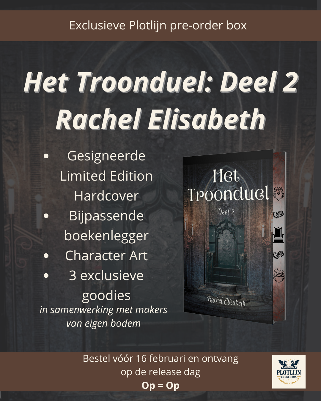 PRE-ORDER: Exclusieve pre-order box Het Troonduel deel 2 - Rachel Elisabeth