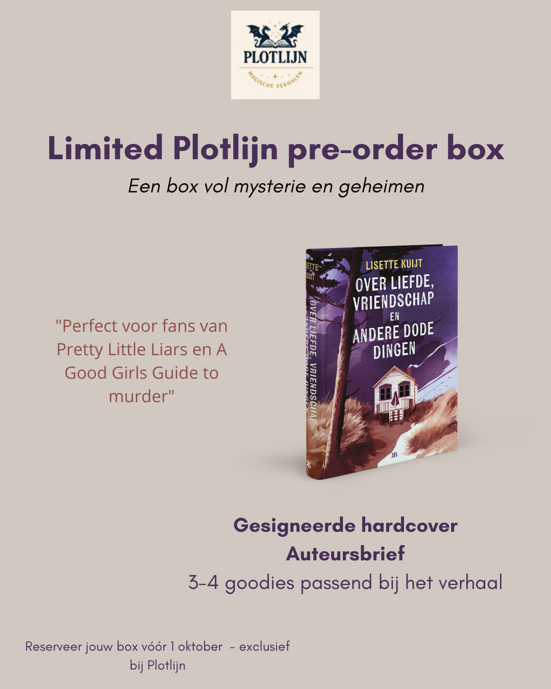 Limited Plotlijn pre-order box: Over Liefde, Vriendschap en andere Dode Dingen - Lisette Kuijt