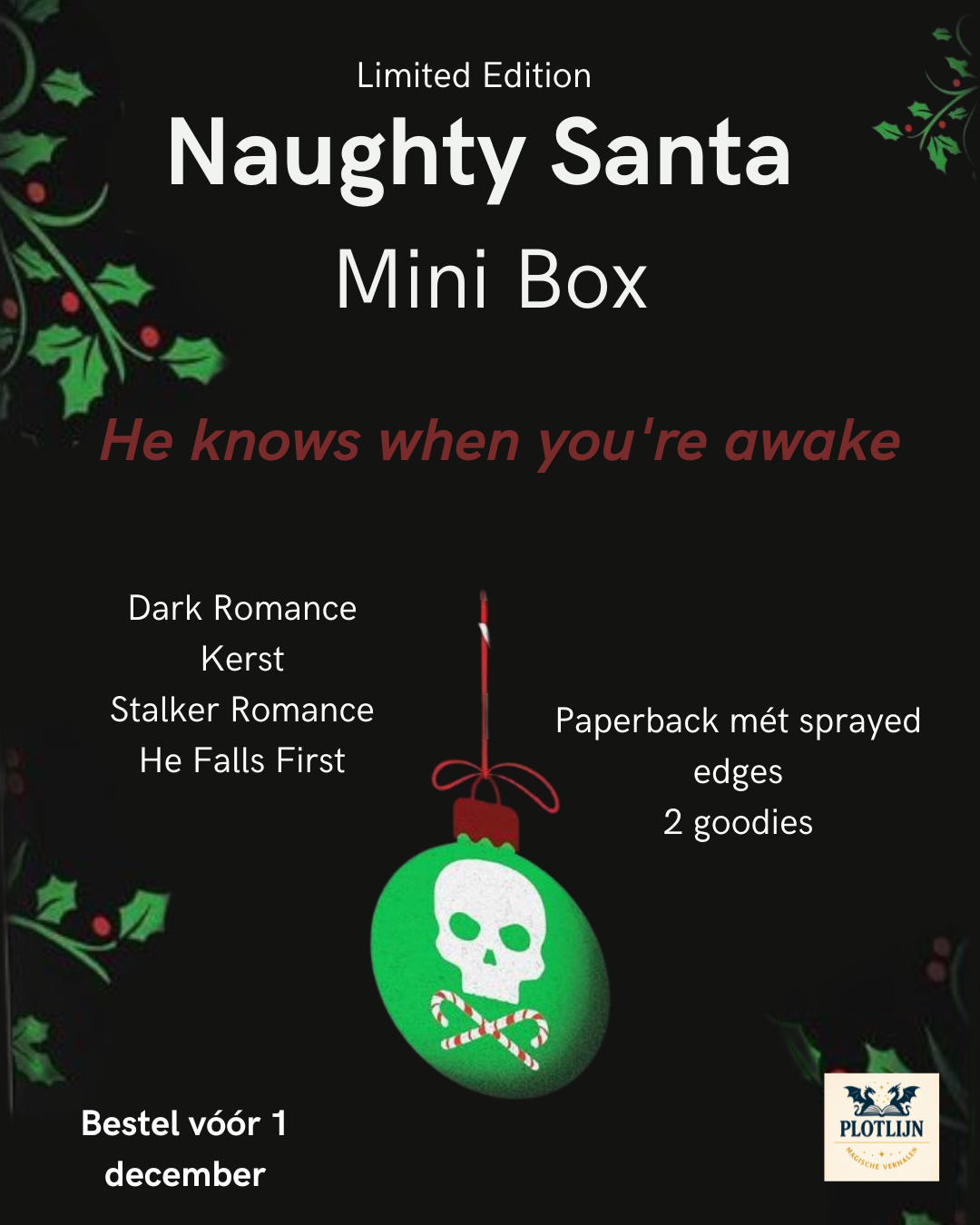Mini boekenbox - Naughty Santa