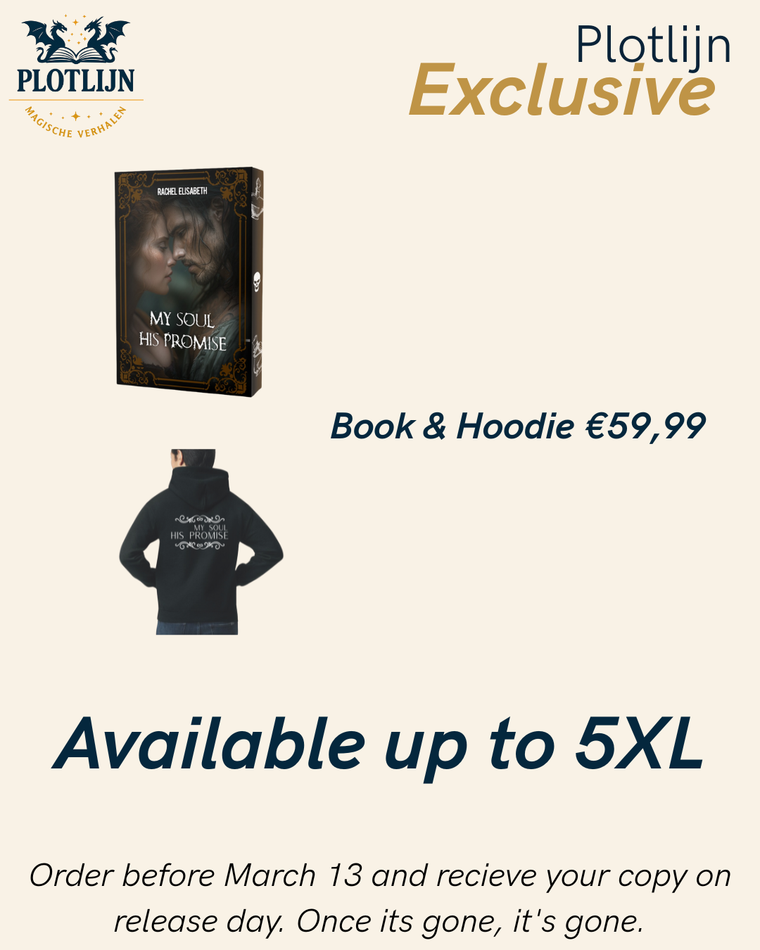 PRE-ORDER: Book & Hoodie combo: My Soul His Promise - Rachel Elisabeth (ENG)